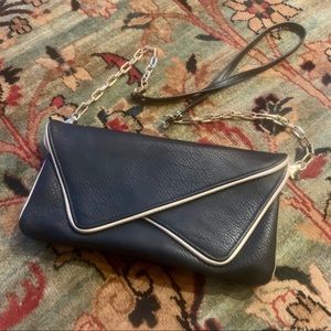 Black & Gold Clutch with Geometric Detail